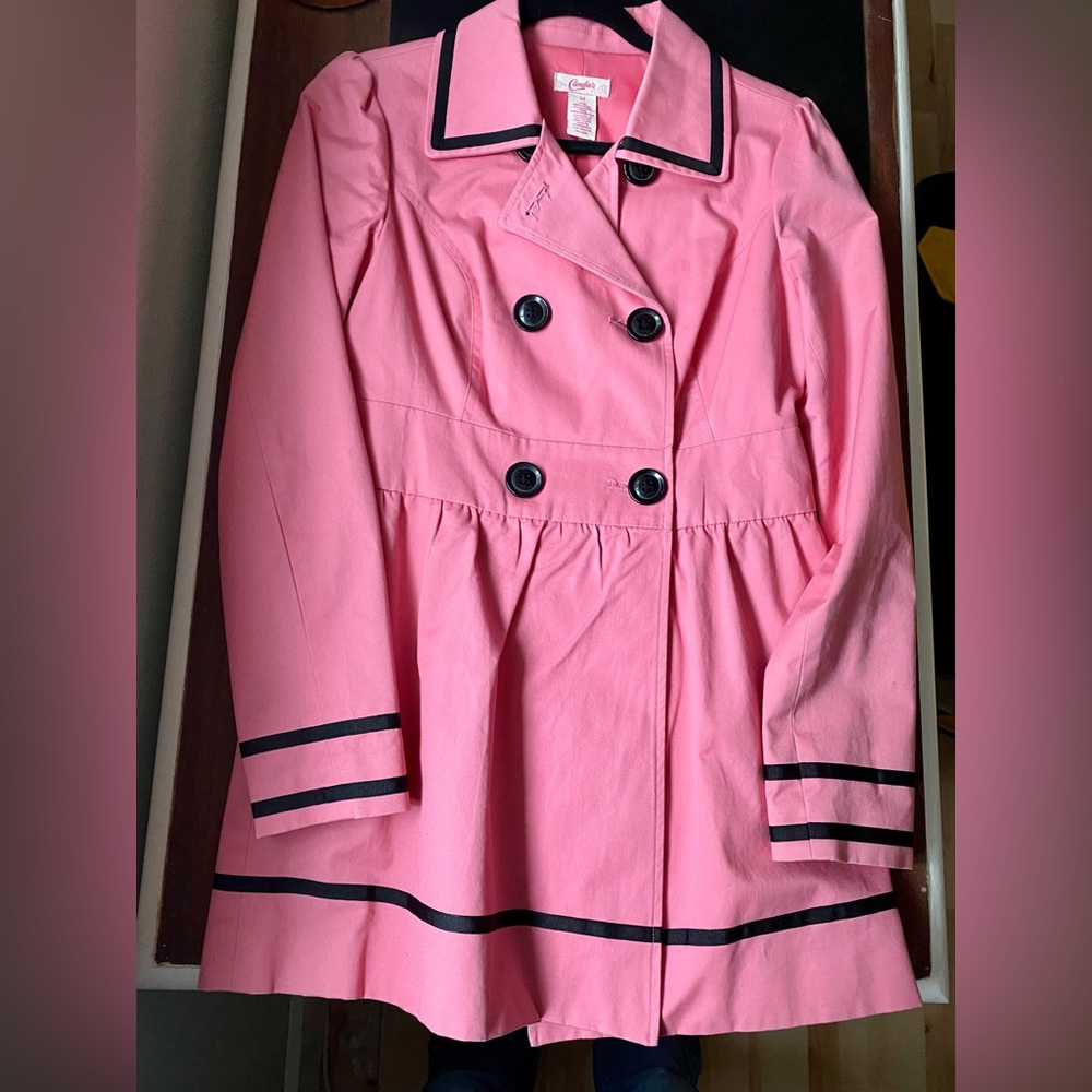 Pink Candie’s trench coat